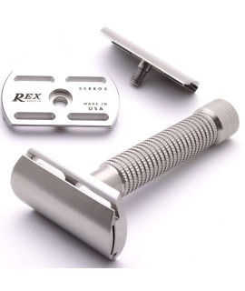 REX SUPPLY CO. Envoy stainless steel 3 piece DE razor
